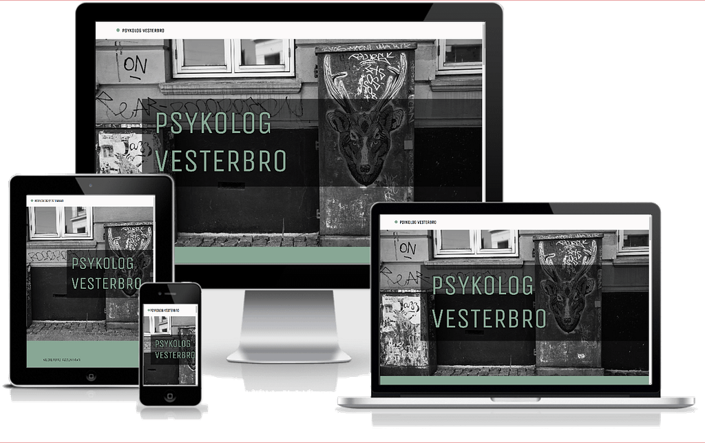 Design af hjemmeside - oversigt over psykologer på Vesterbro
