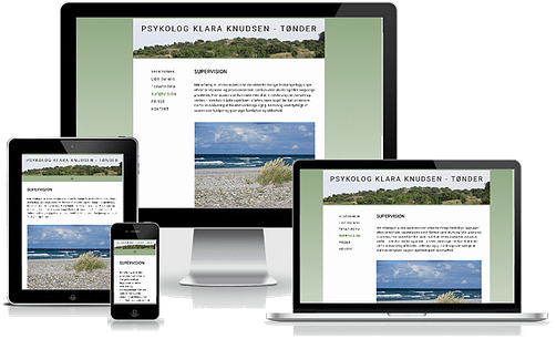Hjemmeside designet til psykolog i Tønder - Klara Knudsen
