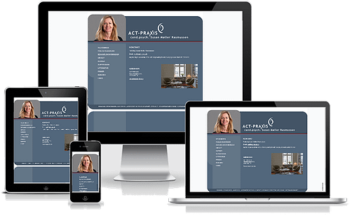 Hjemmeside designet til psykolog Susan Møller rasmussen - ACT-Praxis - København