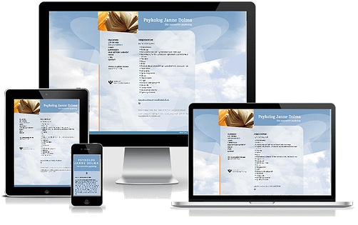 Hjemmeside designet til psykolog Janne Dolma, Fakse