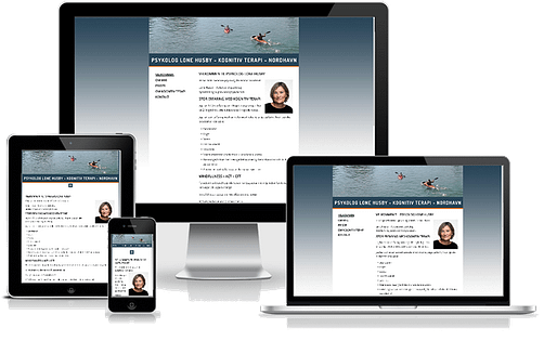 Hjemmeside designet til psykolog Lone Husby - Nordhavn - København