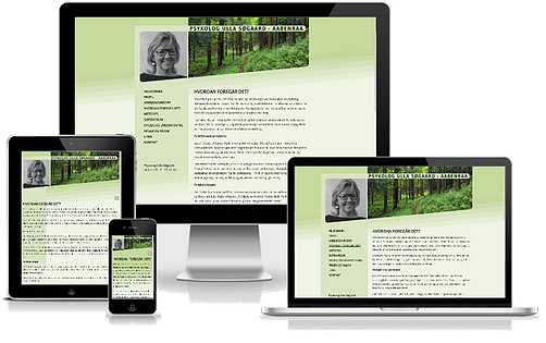 Hjemmeside designet til psykolog Ulla Søgaard - Aabenraa