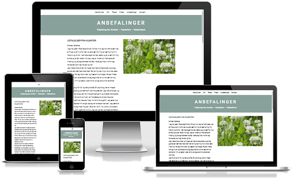 psykolog hjemmeside design ea ancher