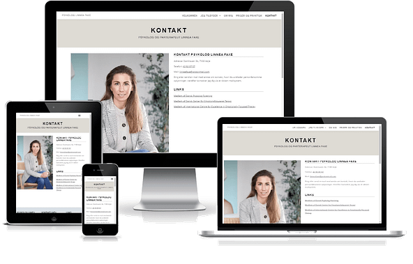 Ny hjemmeside til psykolog - designet i WordPress