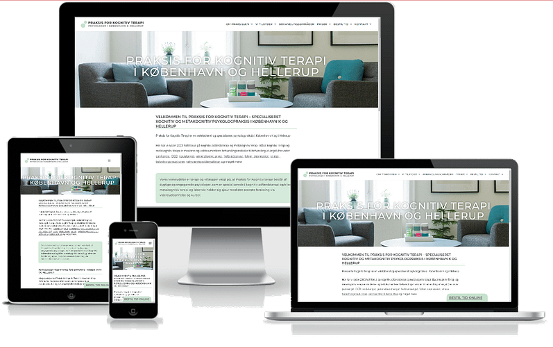 Hjemmeside designet til psykologer i Hellerup - København