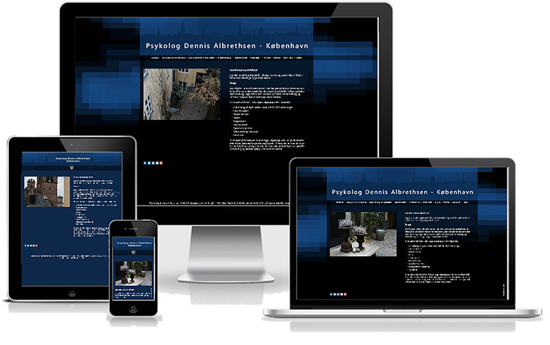 Hjemmeside designet til psykolog Dennis Albrethsen - København