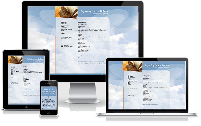 Hjemmeside designet til psykolog Janne Dolma, Fakse