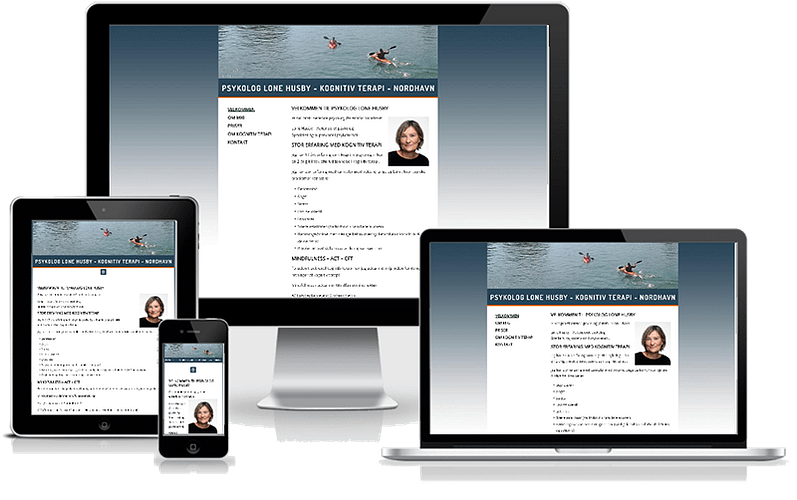 Hjemmeside designet til psykolog Lone Husby - Nordhavn - København