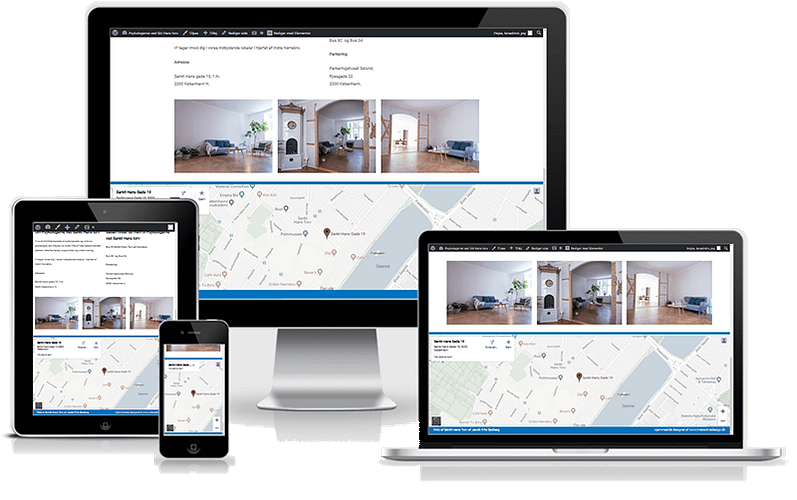 Hjemmeside designet til psykologerne ved Sankt Hans Torv